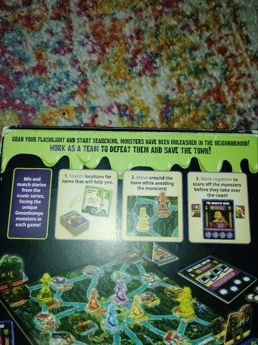 Goosebumps The Game Board Game By Spin master 🆕 Glow In Dark Game Pieces